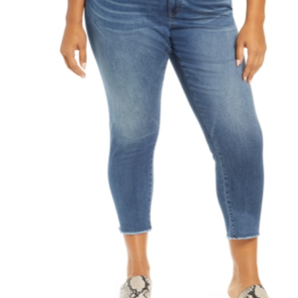 Wit & Wisdom High Waist Raw Ankle Skimmer Jeans - 16W